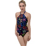 Bears Colors Dead Head Deadhead Grateful Dead Go with the Flow One Piece Swimsuit