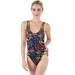 Bears Colors Dead Head Deadhead Grateful Dead High Leg Strappy Swimsuit