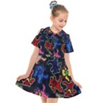 Bears Colors Dead Head Deadhead Grateful Dead Kids  Short Sleeve Shirt Dress