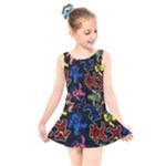 Bears Colors Dead Head Deadhead Grateful Dead Kids  Skater Dress Swimsuit