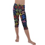 Bears Colors Dead Head Deadhead Grateful Dead Kids  Lightweight Velour Capri Leggings 