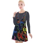 Bears Colors Dead Head Deadhead Grateful Dead Plunge Pinafore Velour Dress