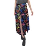 Bears Colors Dead Head Deadhead Grateful Dead Velour Split Maxi Skirt