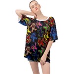 Bears Colors Dead Head Deadhead Grateful Dead Oversized Chiffon Top