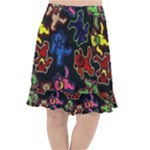 Bears Colors Dead Head Deadhead Grateful Dead Fishtail Chiffon Skirt