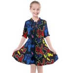 Bears Colors Dead Head Deadhead Grateful Dead Kids  All Frills Chiffon Dress