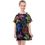 Bears Colors Dead Head Deadhead Grateful Dead Kids  One Piece Chiffon Dress