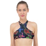 Bears Colors Dead Head Deadhead Grateful Dead High Neck Bikini Top