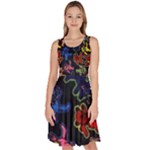 Bears Colors Dead Head Deadhead Grateful Dead Knee Length Skater Dress With Pockets