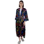 Bears Colors Dead Head Deadhead Grateful Dead Maxi Satin Kimono