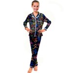 Bears Colors Dead Head Deadhead Grateful Dead Kid s Satin Long Sleeve Pajamas Set