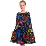 Bears Colors Dead Head Deadhead Grateful Dead Kids  Midi Sailor Dress