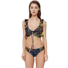 Low Cut Ruffle Edge Bikini Set 