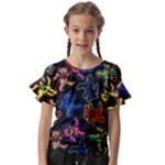 Bears Colors Dead Head Deadhead Grateful Dead Kids  Cut Out Flutter Sleeves