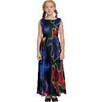 Bears Colors Dead Head Deadhead Grateful Dead Kids  Satin Sleeveless Maxi Dress