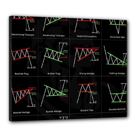 Chart Pattern Canvas 24  x 20  (Stretched) from ArtsNow.com