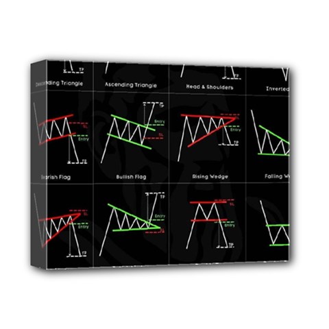 Chart Pattern Deluxe Canvas 14  x 11  (Stretched) from ArtsNow.com