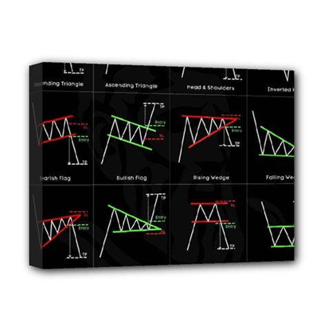Chart Pattern Deluxe Canvas 16  x 12  (Stretched)  from ArtsNow.com
