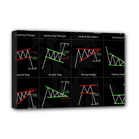 Chart Pattern Deluxe Canvas 18  x 12  (Stretched) from ArtsNow.com