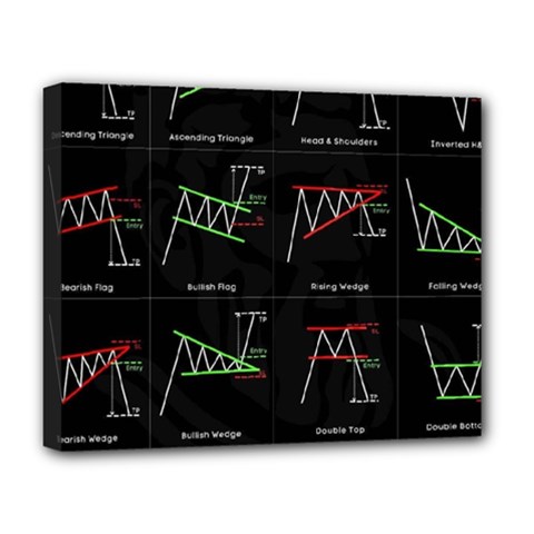 Chart Pattern Deluxe Canvas 20  x 16  (Stretched) from ArtsNow.com