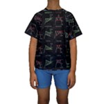 Chart Pattern Kids  Short Sleeve Swimwear