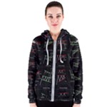 Chart Pattern Women s Zipper Hoodie