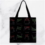 Chart Pattern Zipper Grocery Tote Bag