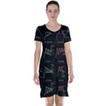 Chart Pattern Short Sleeve Nightdress