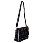 Chart Pattern Shoulder Bag with Back Zipper