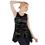 Chart Pattern Side Drop Tank Tunic