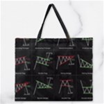 Chart Pattern Zipper Large Tote Bag