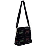 Chart Pattern Zipper Messenger Bag