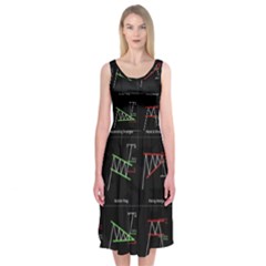 Chart Pattern Midi Sleeveless Dress from ArtsNow.com