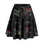 Chart Pattern High Waist Skirt