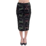 Chart Pattern Midi Pencil Skirt