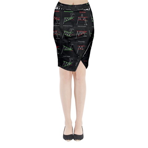 Chart Pattern Midi Wrap Pencil Skirt from ArtsNow.com