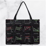 Chart Pattern Zipper Medium Tote Bag