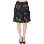 Chart Pattern Velvet High Waist Skirt