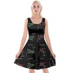 Chart Pattern Reversible Velvet Sleeveless Dress