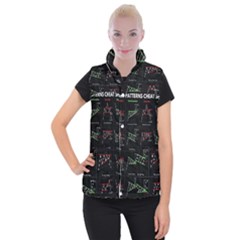 Chart Pattern Women s Button Up Vest from ArtsNow.com