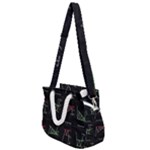 Chart Pattern Rope Handles Shoulder Strap Bag