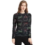 Chart Pattern Women s Long Sleeve Rash Guard