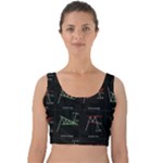 Chart Pattern Velvet Crop Top