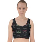 Chart Pattern Velvet Racer Back Crop Top