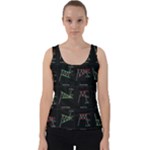 Chart Pattern Velvet Tank Top