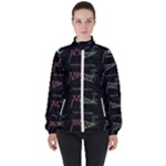 Chart Pattern Women s High Neck Windbreaker