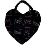 Chart Pattern Giant Heart Shaped Tote