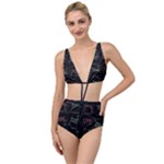 Chart Pattern Tied Up Two Piece Swimsuit