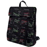 Chart Pattern Flap Top Backpack