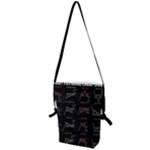 Chart Pattern Folding Shoulder Bag